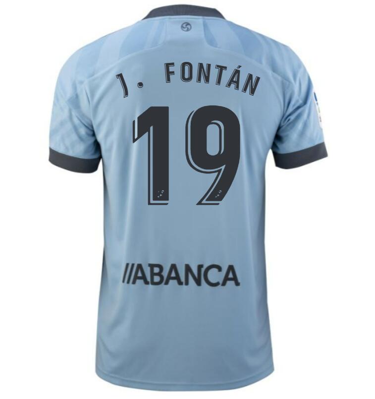 2021/22 Celta de Vigo Home Kit Soccer Jersey with José Fontán 19 printing